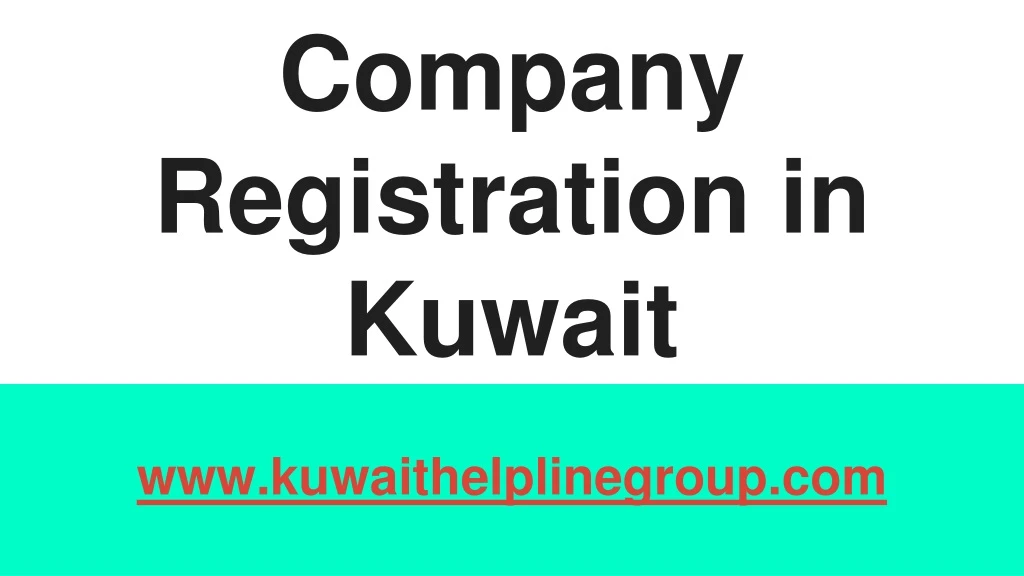 company registration in kuwait