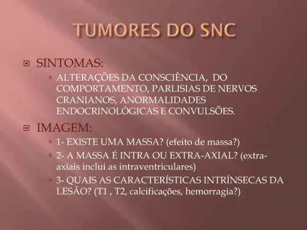 TUMORES DO SNC