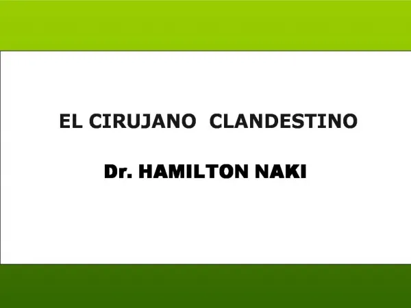 EL CIRUJANO CLANDESTINO