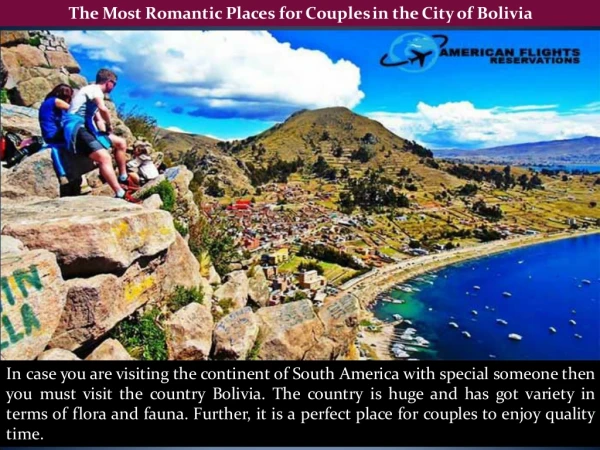 The Most Romantic Places for Couples in the City of Bolivia