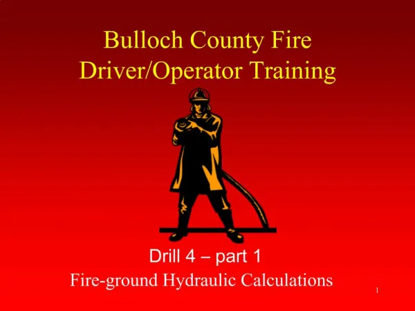 Bulloch County Fire Driver