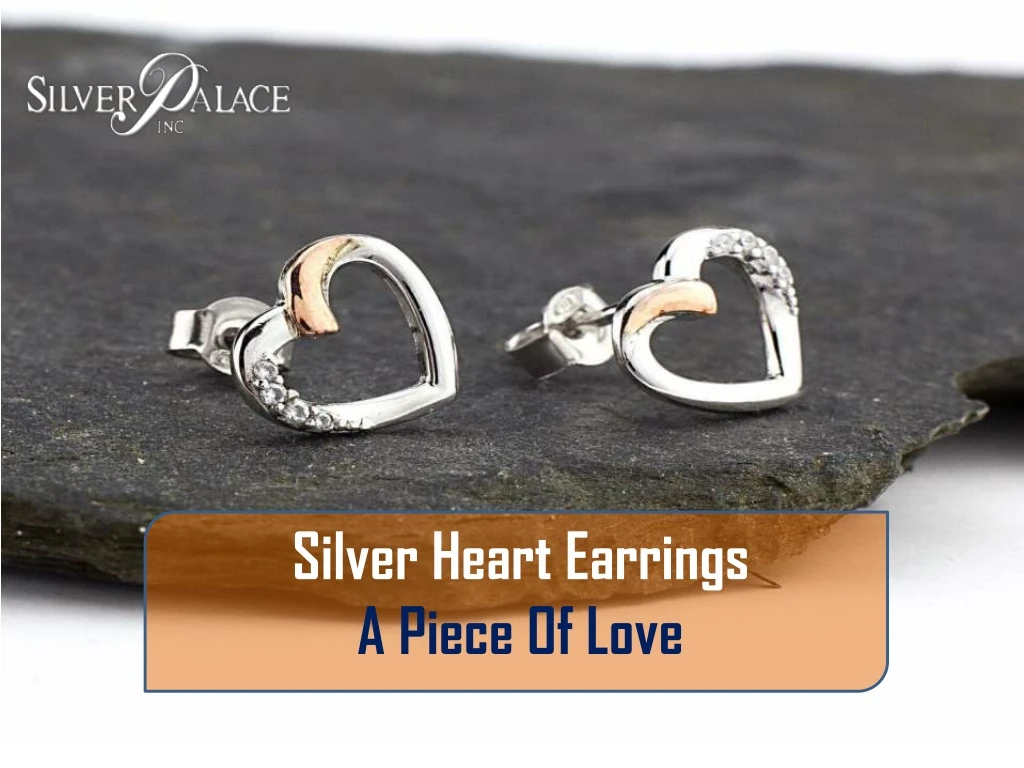 silver heart earrings a piece of love