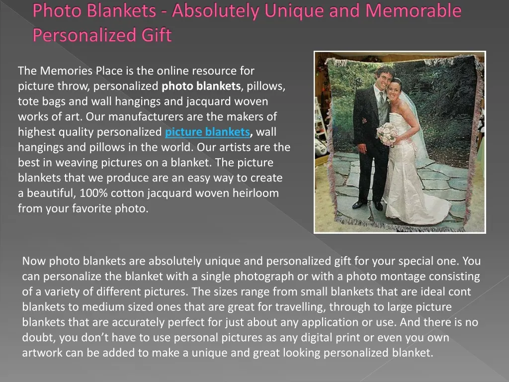 photo blankets absolutely unique and memorable personalized gift