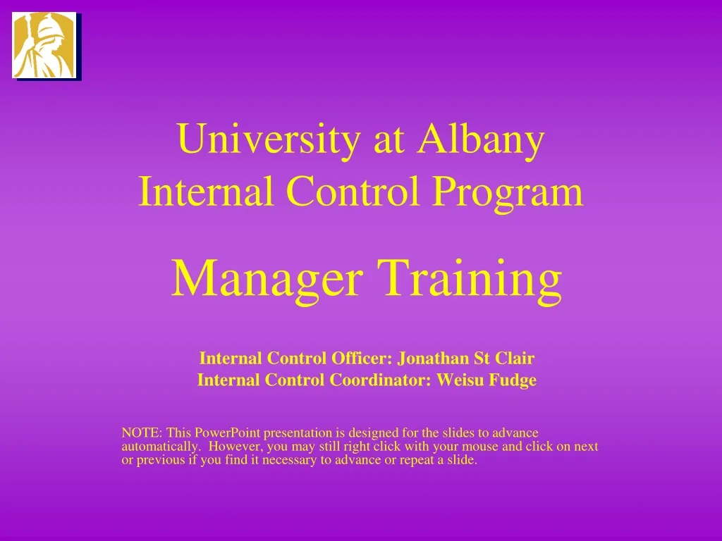 university at albany internal control program