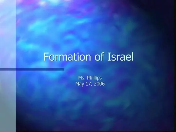 Formation of Israel