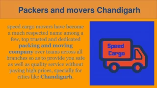 movers and packers in chandigarh speed cargo movers - slide 1