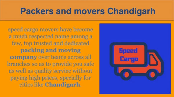 movers and packers in chandigarh speed cargo movers