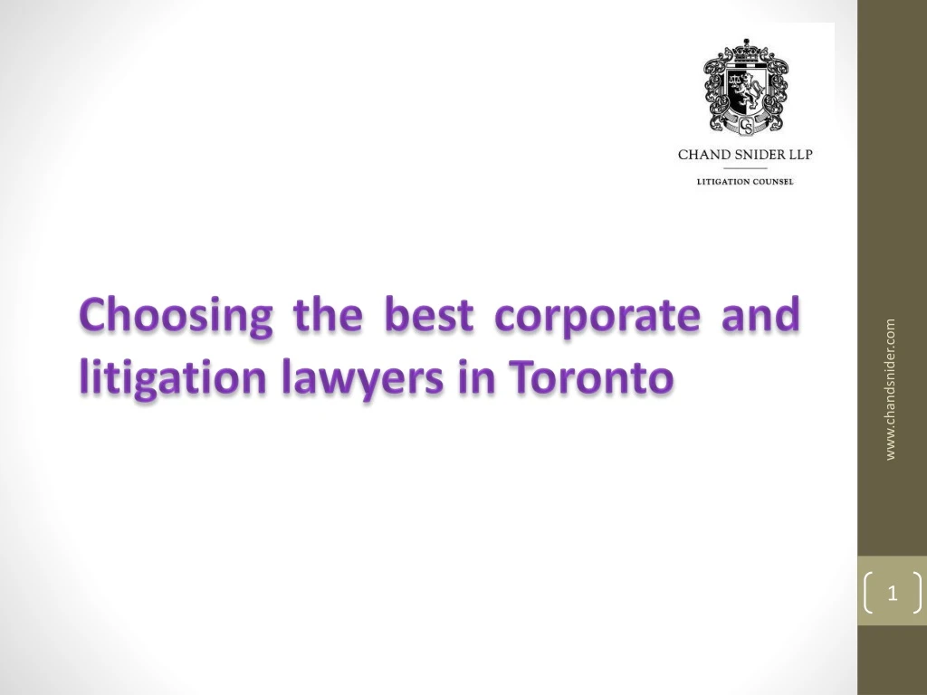 choosing the best corporate and litigation