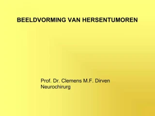 BEELDVORMING VAN HERSENTUMOREN - slide 1