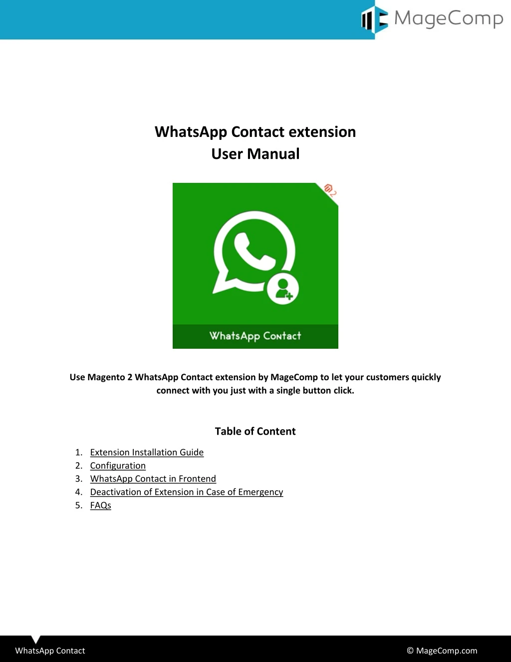whatsapp contact extension user manual