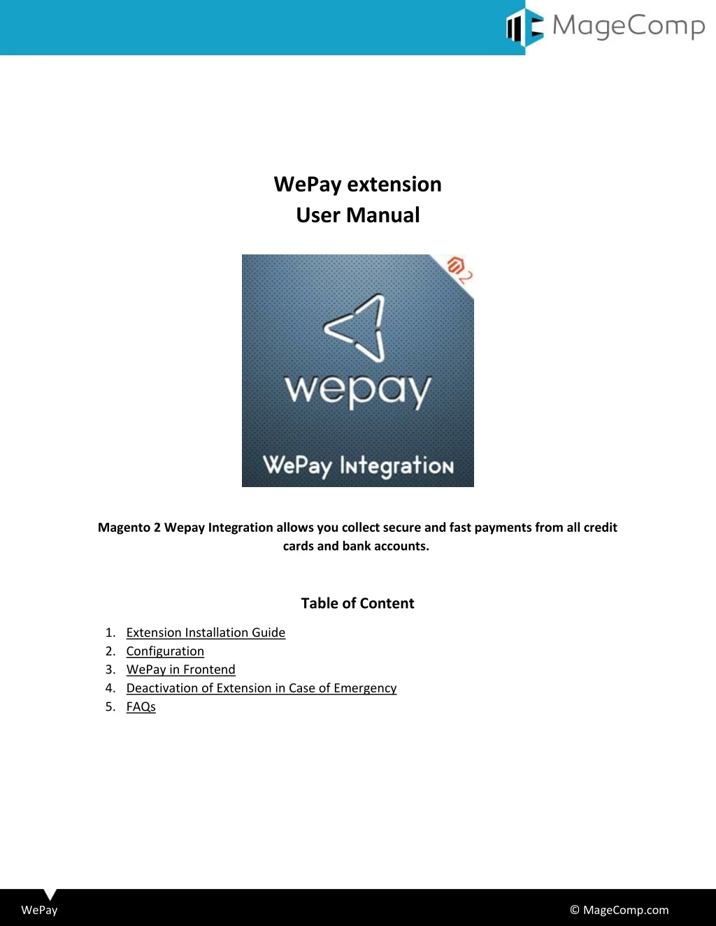 wepay extension user manual