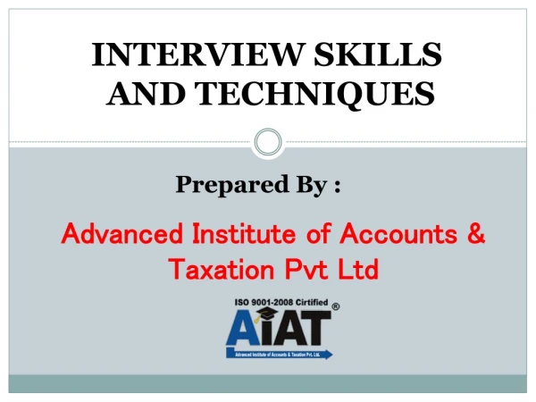 interview skills and techniques
