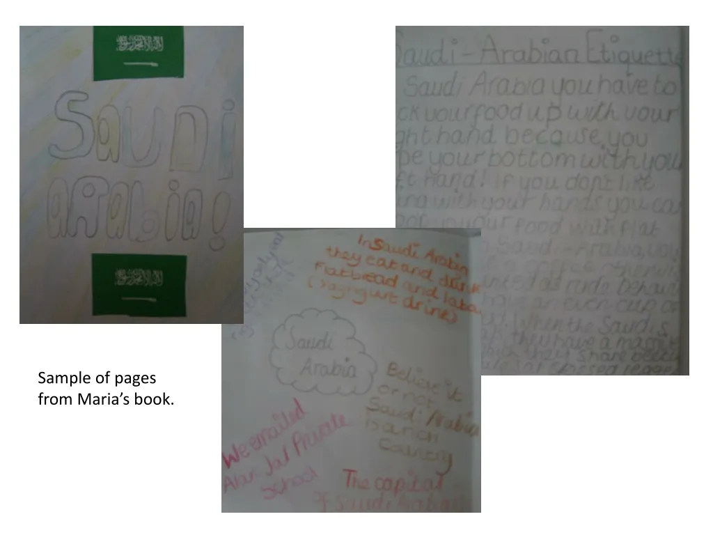 sample of pages from maria s book