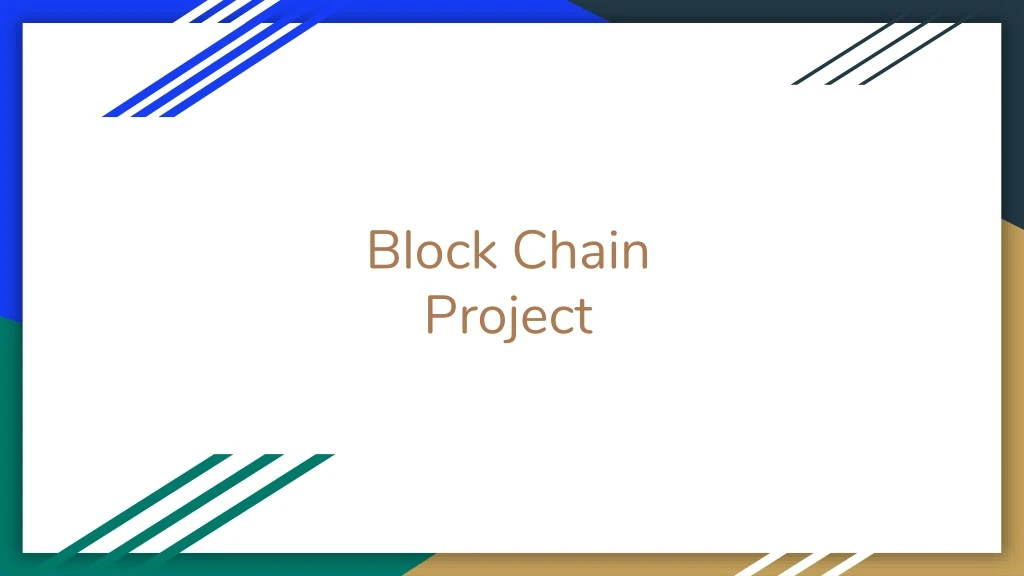 block chain project