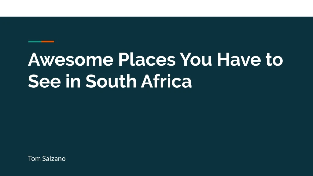 awesome places you have to see in south africa