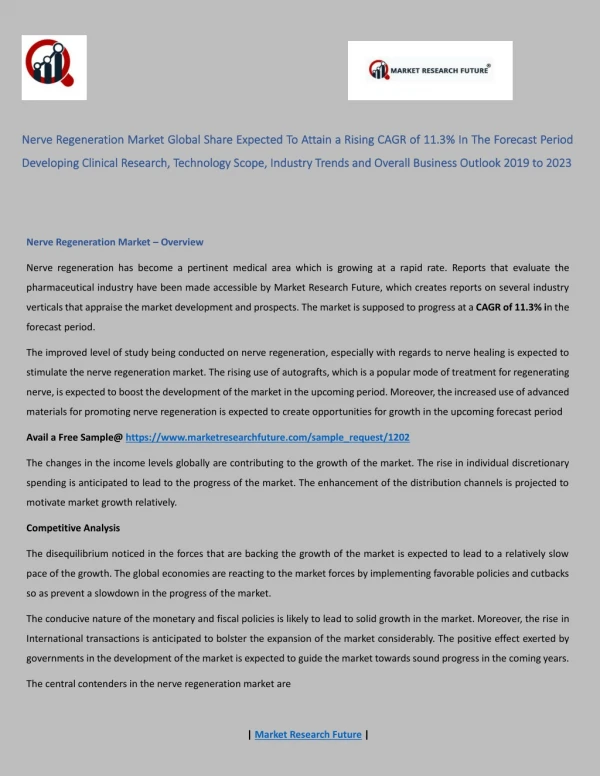 nerve regeneration market nerve regeneration