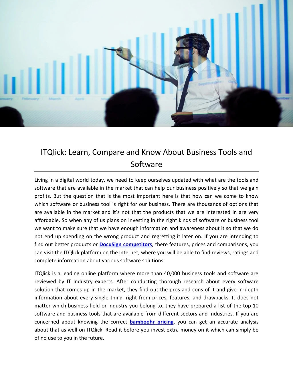 itqlick learn compare and know about business