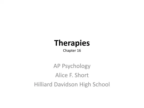 Therapies Chapter 16