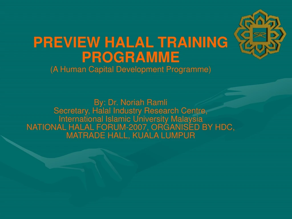 preview halal training programme a human capital