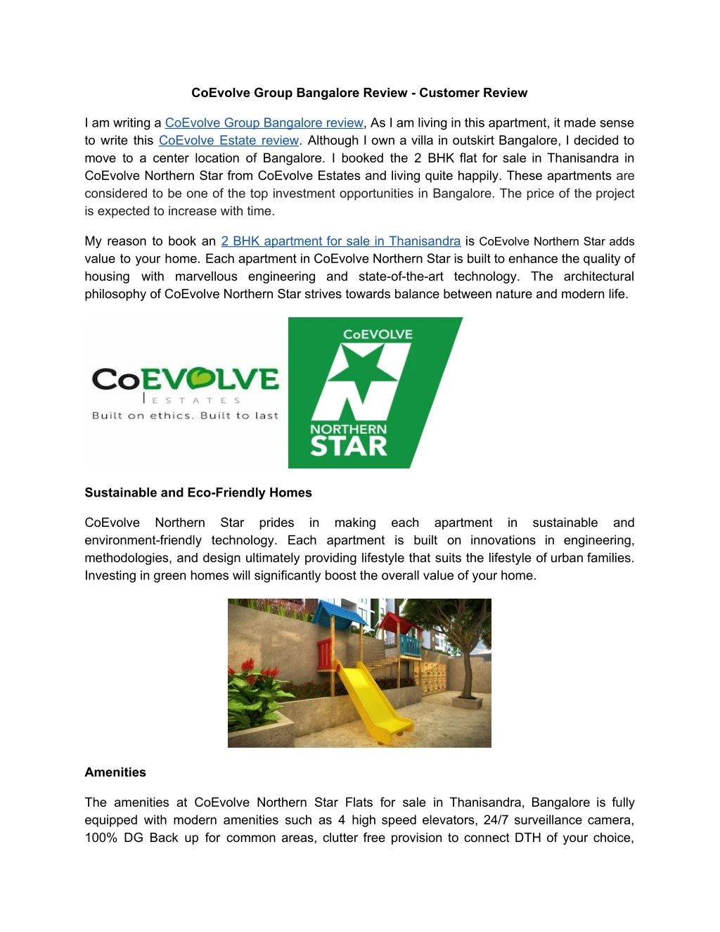 coevolve group bangalore review customer review