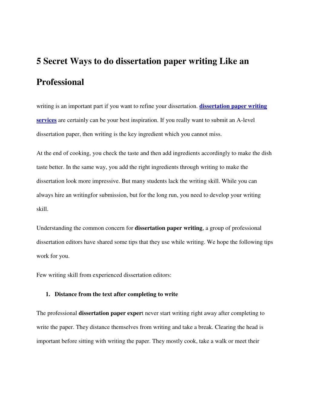 5 secret ways to do dissertation paper writing