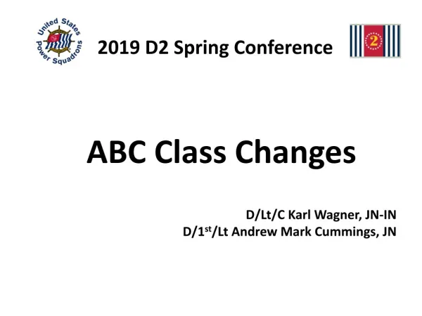 2019 D2 Spring Conference