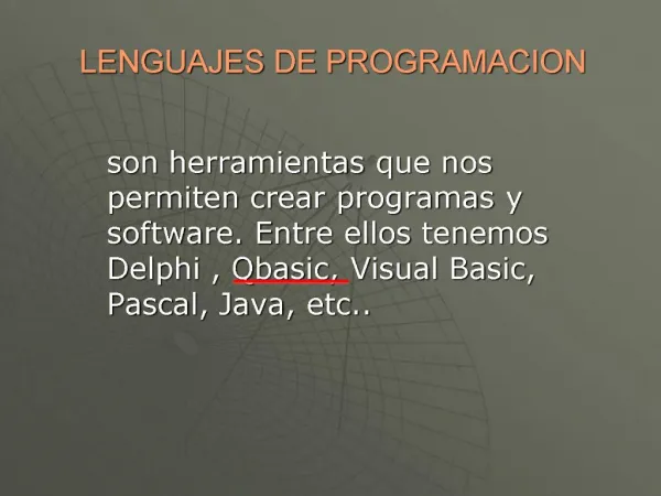 LENGUAJES DE PROGRAMACION