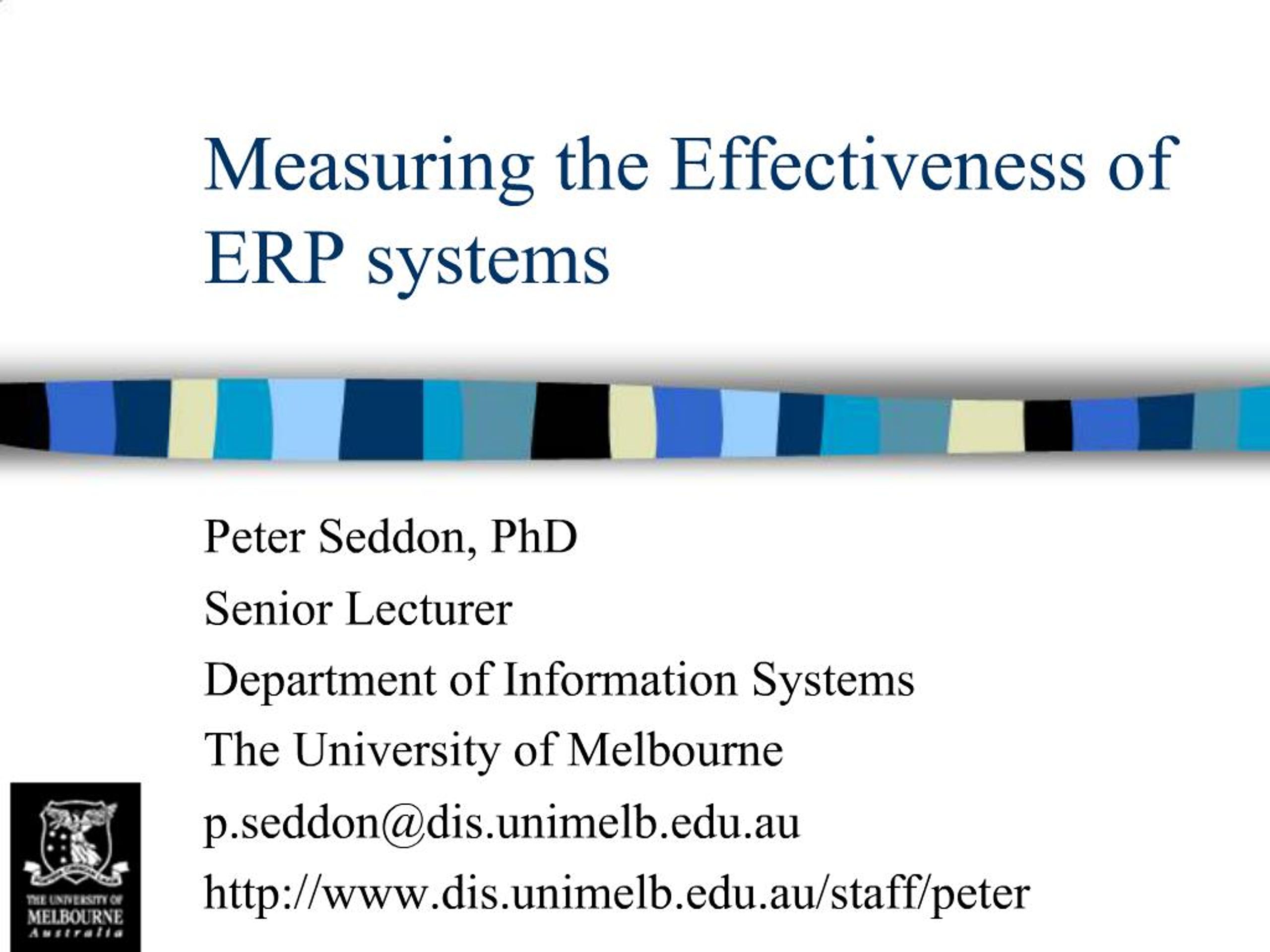 PPT - Measuring the Effectiveness of ERP systems PowerPoint ...