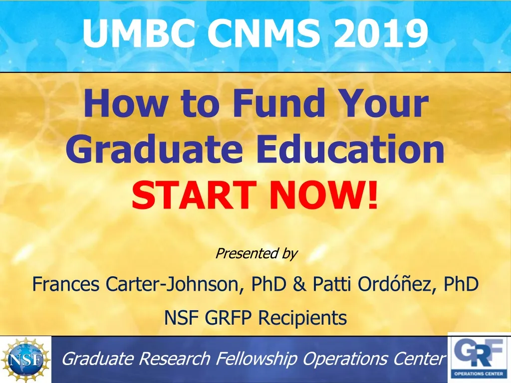 umbc cnms 2019 how to fund your graduate education start now