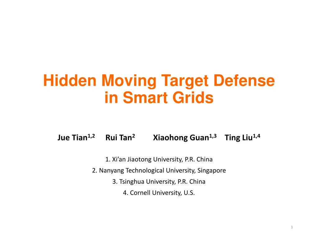 hidden moving target defense in smart grids