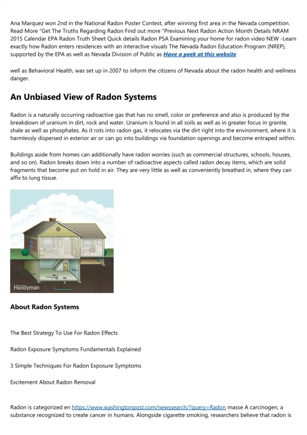 Unknown Facts About Radon Exposure Symptoms
