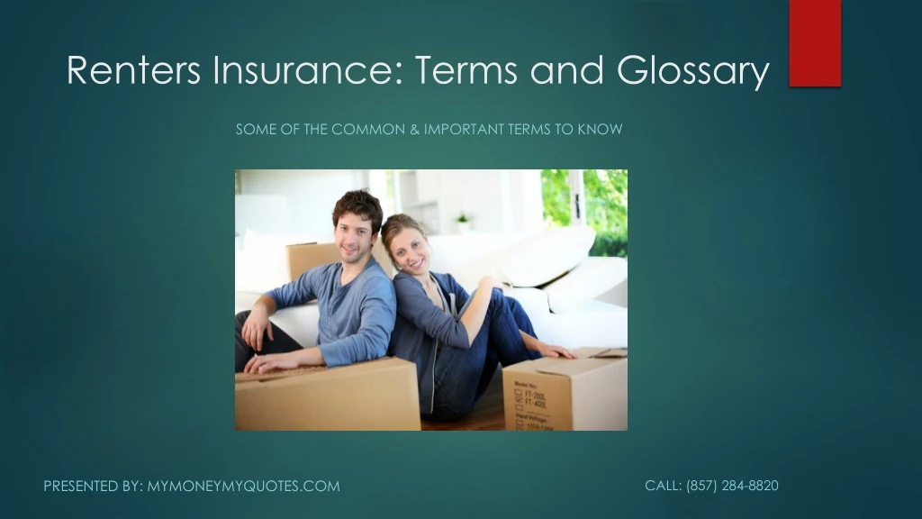renters insurance terms and glossary