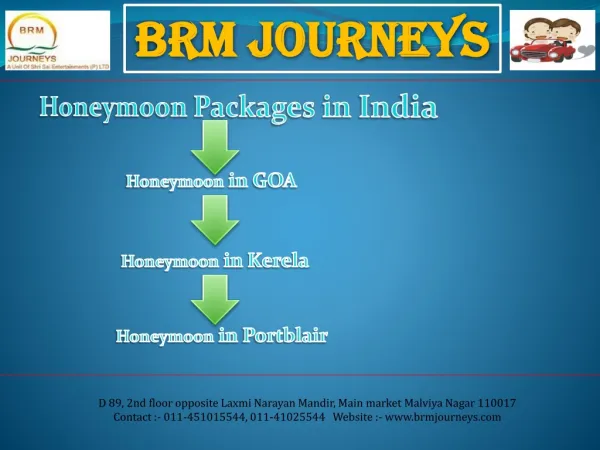 Honeymoon Packages India, Honeymoon in Goa, Kerala