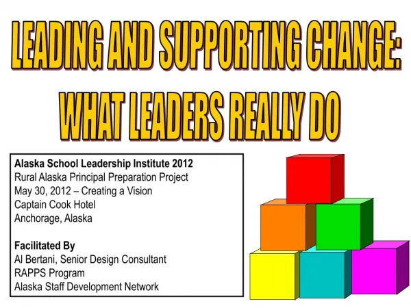 LEADING AND SUPPORTING CHANGE: WHAT LEADERS REALLY DO