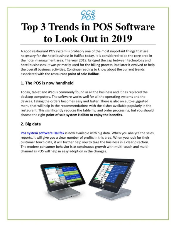 Top 3 Trends in POS Software to Look Out in 2019