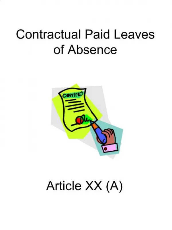 Contractual Paid Leaves of Absence
