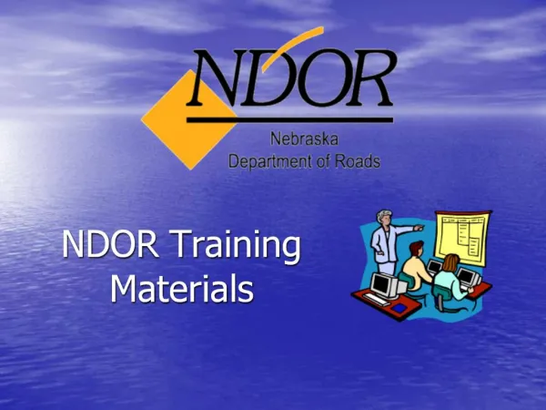 NDOR Training Materials