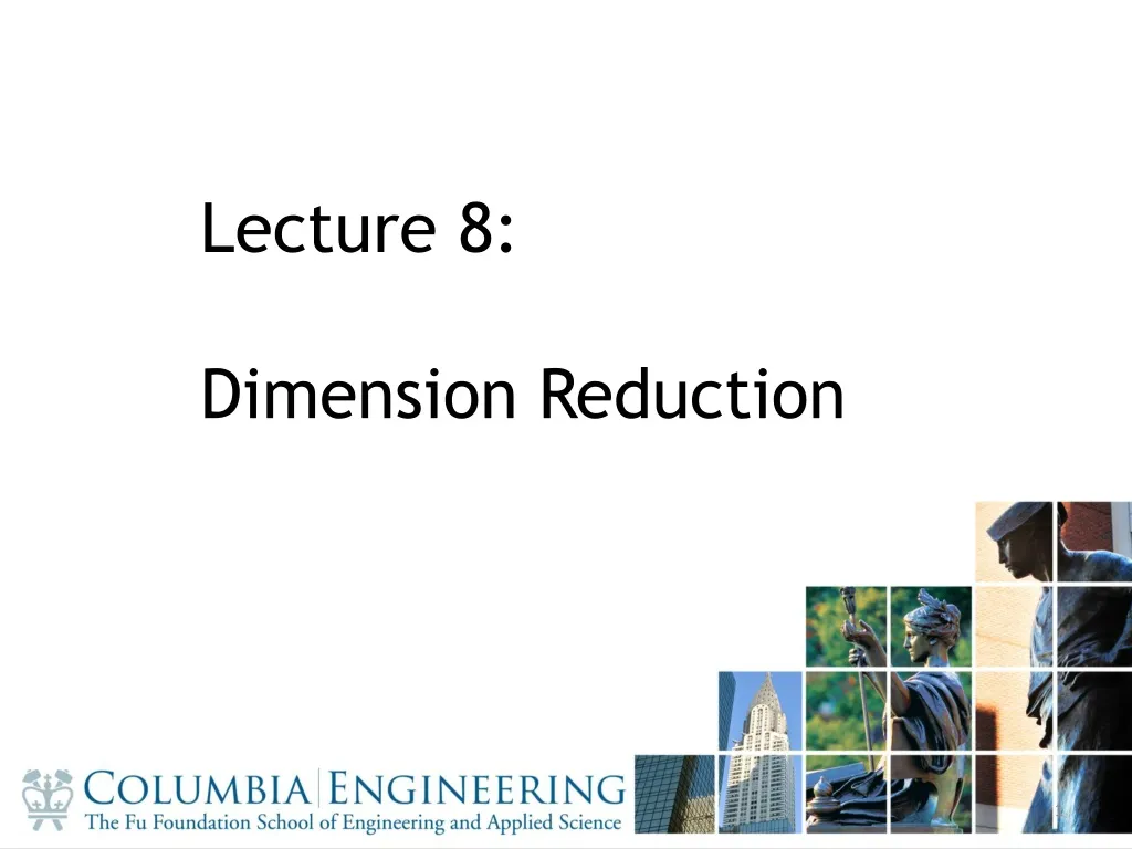 lecture 8 dimension reduction