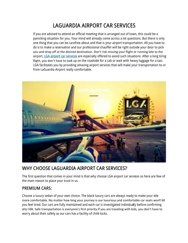 Best LGA Airport Car & Limo Service Providers