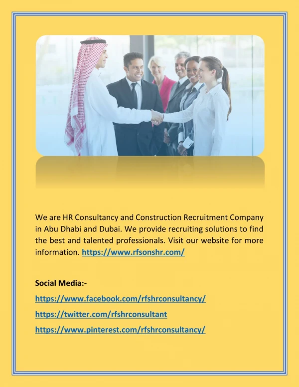 we are hr consultancy and construction
