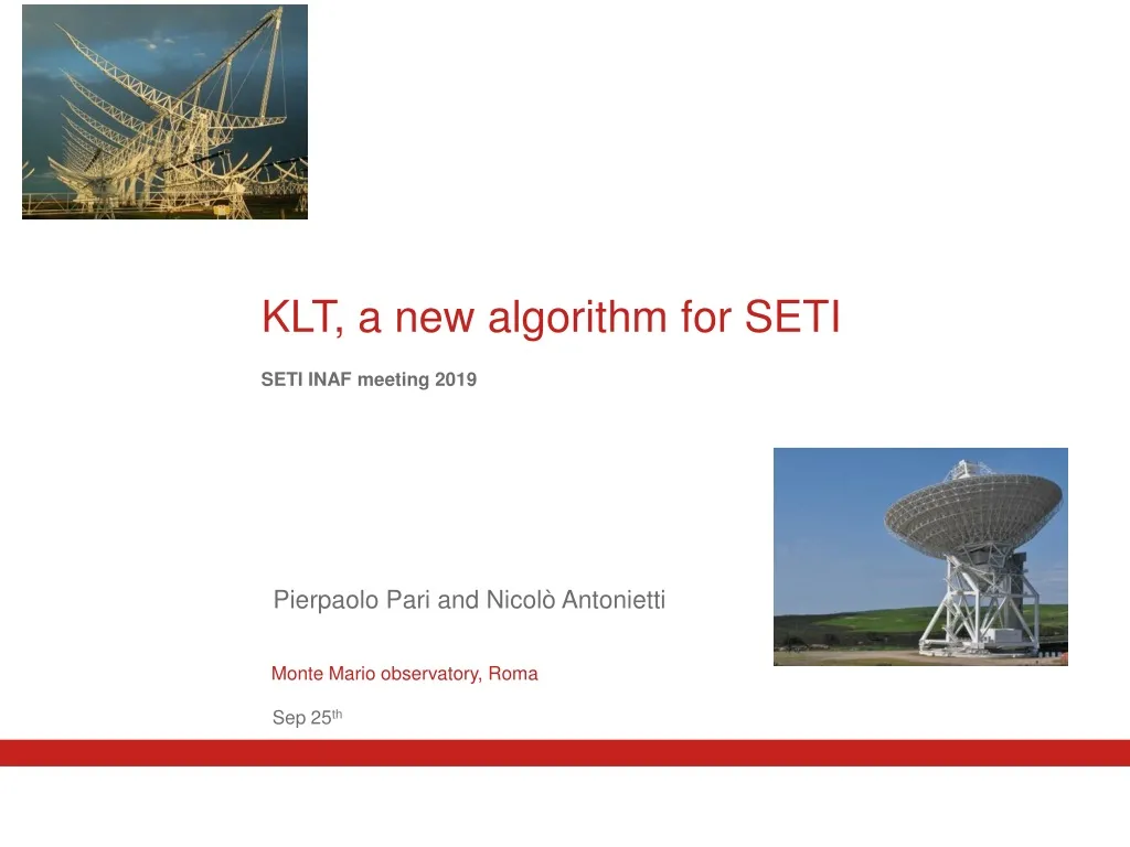 klt a new algorithm for seti