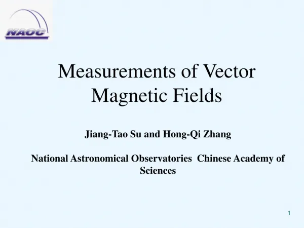 Measurements of Vector Magnetic Fields