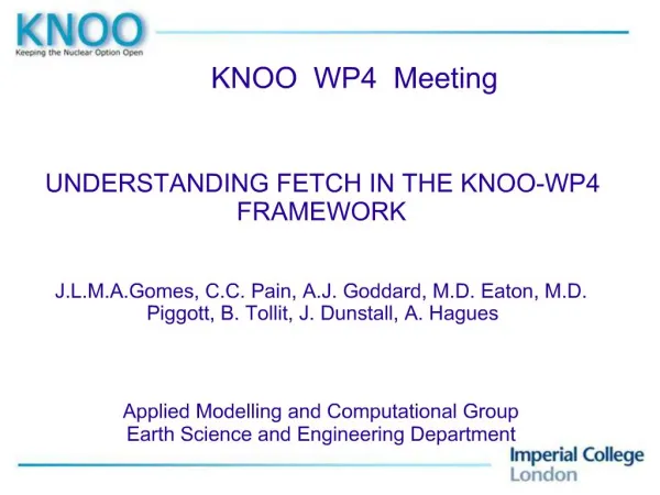 KNOO WP4 Meeting