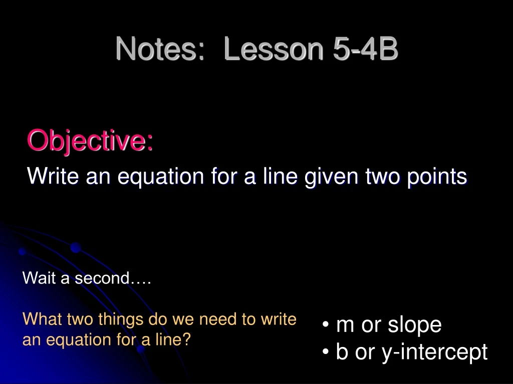 notes lesson 5 4b