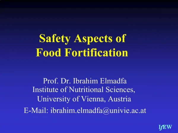 Prof. Dr. Ibrahim Elmadfa