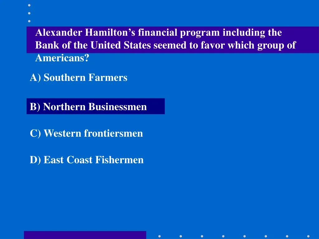 alexander hamilton s financial program including