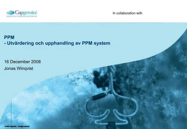 PPM - Utv rdering och upphandling av PPM system