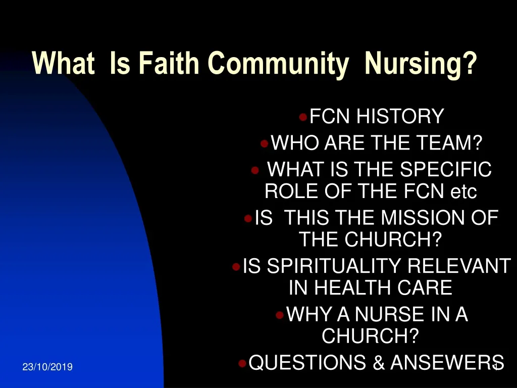 what is faith community nursing