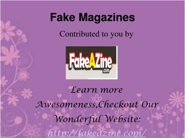 Fake magazines