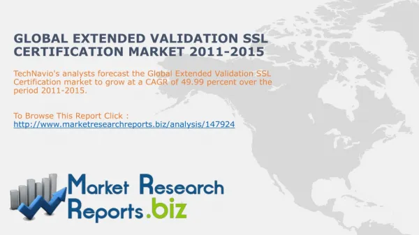 Global Extended Validation SSL Certification Market 2011-15